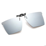 Men's Rimless Clip-on Sunglasses Polarized Polygonal Lens Anti UV400 Glasses for Women Night Vision Driving MartLion white mercury Polarized 