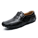Men's Loafers Shoes Formal Moccasins Flats Luxury Social Elegant Summer Casual Driving MartLion Black 1 38 