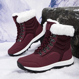 Women Snow Boots Female Winter Casual Shoes Outdoor Youth Mid-Calf Boots Waterproof Plush Ladies Cotton-padded Shoes MartLion   