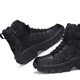 Wnfsy Winter Men's Military Boot Combat Ankle Tactical Army Shoes Work Safety Motocycle MartLion 1201 Black 39 