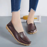 Flat Shoes Slip For Women's moccasins Genuine Leather Loafers MartLion   