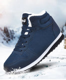 Men Boots Waterproof Winter Boots Men  Warm Snow Boots Plush Women Footwear Leather Shoes MartLion   