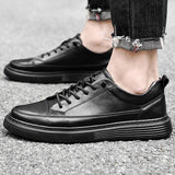 Is the first layer of cowhide first-class men's sports shoes leather pedal thick soled casual Mart Lion   