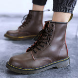 Winter Leather Men's Ankle Boots Outdoor Casual Shoes Lightweight Designer Warm Work Classic Handmade MartLion   