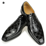 Casual With Tuxedo Shoes Summer zapatos hombre Men's Patent Leather Trend Pointed Toe Office Wedding Rubber MartLion   