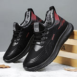 Cotton Shoes Winter Middle-Aged and Elderly Men's Casual Velvet Padded Thick Couple Sneakers Warm Snow Mart Lion   