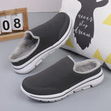 Winter Men's Shoes Plush Keep Warm Sneakers Lightweight Unisex Couples Zapatos De Hombre Slip-on Designer MartLion Dark Grey 45 
