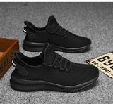 Mesh Men's Shoes Breathable White Sneakers Trendy Lightweight Black Walking Tenis Zapatillas Hombre Mart Lion   