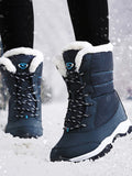  Women Boots Waterproof Winter Shoes Snow Platform Keep Warm Ankle Winter With Thick Fur Heels MartLion - Mart Lion