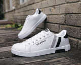 Men's Sneakers Casual Sports White Tenis Masculino Lace-Up Moccasin Trendy Flats Shoes Running Walking Mart Lion   