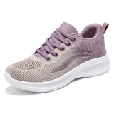 High Appearance Level Thick Sole Increase Mesh Lace-up All Non-slip Breathable Sports Women's Single Shoes MartLion Purple 41 