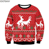 Men's Women Ugly Christmas Sweater Funny Humping Reindeer Climax Tacky Jumpers Tops Couple Holiday Party Xmas Sweatshirt MartLion SWYS084 Eur Size S 