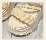 High Heel Women Sandals Summer Casual Pearls Roman Shoes Designer Platform Female Mart Lion   