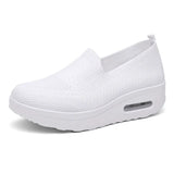Sneakers Women's Sports Shoes Mesh Breathable Platform Tennis Casual Slip-On Ladies Walking Vulcanized Shoes Zapatillas Mujer MartLion WHITE 36 