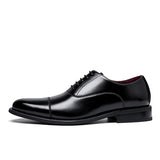 Men's Split Leather Shoes Rubber Sole Office Dress Lether Genuine Wedding Party Mart Lion Black 38 