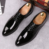 Formal Leather Shoes Casual Bright Leather Men's Hundred Match Suit Groom Wedding MartLion   