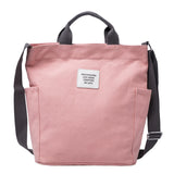 Women's Leisure Canvas Shoulder Bags Designer Large-capacity Ladies Simplicity Handbags Female Versatile Crossbody Mart Lion Pink  