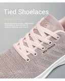 Spring and Autumn Women's Casual Sports Shoes Knitted Upper Breathable Shoes Pink Black MartLion   