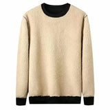  Winter Thermal Underwear Men's Casual Fleece Sweatshirts Wool Liner Sweater Keep Warm Underwear Pullover Tops MartLion - Mart Lion