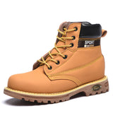 Work Boots Safety Steel Toe Shoes Men's Waterproof Industrial Anti-smash Anti-puncture Safety Indestructible MartLion 1706-yellow 38 