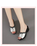 Women Slipper's  Ladies Summer Shoes High Heels Rhinestone Summer MartLion   