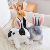 Simulation Kawaii Long Ears Realistic Rabbit Plush Toy Lifelike Animal Stuffed Doll Toys for Kids Girls Birthday Gift Room Decor MartLion   