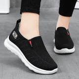 Women's Cloth Shoes Knitted Lightweight Trendy Soft Sole Breathable and Leisure Kick on MartLion   