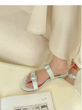 Women Flat Sandals Satin Slippers Ladies Rhinestone Buckle Summer Casual Shoes Soft Sole Bridesmaid Slippers Mart Lion   