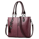 Luxury Handbags Women Bags Designer Big Crossbody Solid Shoulder Leather Handbag Sac Bolsa Feminina Mart Lion Purple  