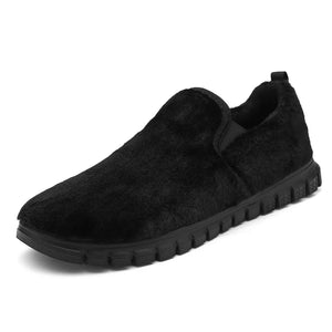 Ultralight Warm Cotton Shoes Outdoor Anti-slip Snow Boots Comfort Flat Shoes Men's Casual Faux Fur MartLion black 40 