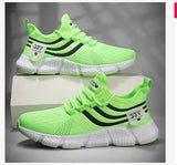Men's Shoes Breathable Classic Running Sneakers Outdoor Light Mesh Slip on Walking MartLion Light green 45 