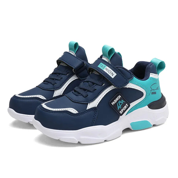 Four Seasons Children's Sports Shoes Boys' Running Leisure Breathable Outdoor Kids Lightweight Sneakers MartLion Blue 28 