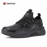 Baasploa Men's Suede Shoes Waterproof Sneakers Non-slip Casual Running Damping Outdoor Walking Mart Lion 113105-HE no plush 41 