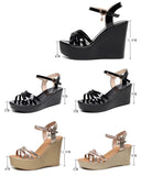 Wedge Heel Sandals Women Summer High Heel Shoes Platform Open Toe MartLion   