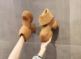 Internal Height Mid-calf Boots in Winter Women Leather Short Boot Office Ladies Tide Shoes MartLion