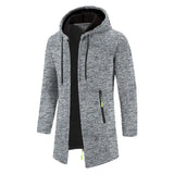 Sweatwear Men's Hoodies Long Sleeve Sweatshirts for Men Zipper Hooded Mens Oversize Winter Top Jacket Coat Black Sweater MartLion Light Gray US S 