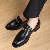 Summer Men's  Slip-on Loafers Male Office Leather Shoes MartLion   