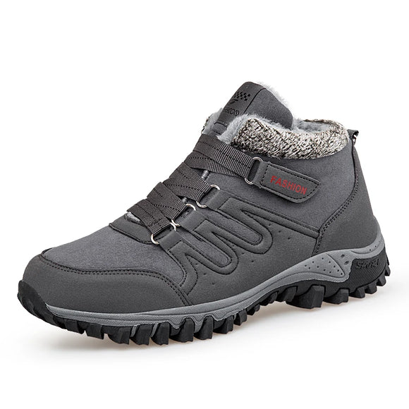 Padded Warm Casual Shoes Non-slip Running Trendy Men's Sneakers Lightweight Unisex Snow Boots MartLion GRAY 36 