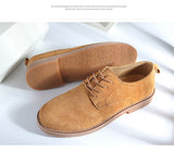 Suede Leather Shoes Men's Soft Leisure Dress Shoes Work Footwear Mart Lion   