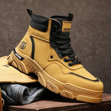 Men Sneakers Outdoor Breathable Boots Outdoor Hiking Winter Shoes Light Non-slip Men Desert Ankle Boots Chelsea Boots Men MartLion Yellow 40