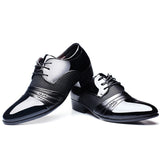 Former Leather Shoes Men's Lace Up Oxfords Wedding Dress Party Zapatos Para Hombre De Vestir Mart Lion Black 38 China