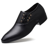 Formal Leather Shoes Men's Lace Up Oxfords Casual Black Leather Wedding Party Office Work Mart Lion Black 38 