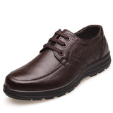 Leather Shoes Men Footwear Thick Sole Men's Casual Shoes MartLion Brown 02 9.5 