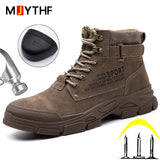 Men's Work Safety Boots Indestructible Shoes Footwear Safety Puncture-Proof Work Protective MartLion   