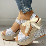 Lace Leisure Women Wedges Heeled Shoes Summer Sandals Party Platform High Heels Mart Lion   