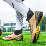 Children's Football Shoes Boots Professional Outdoor Training Match Sneakers Unisex Soccer Mart Lion   