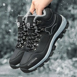 Men's Hiking Shoes Winter Sneakers Warm Plush Ankle Boots Outdoor Non-slip Hiking Tactical Zapatos Outdoor Hombre Invierno MartLion   