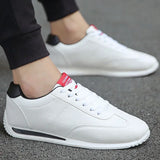 Men's Shoes Sneakers White Board White Zapatillas Hombre Soft White Pointed Flat MartLion black 40 