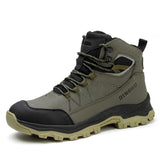 Safety Boots Men's Work Steel Toe Shoes Puncture-Proof Protective Indestructible Work MartLion Gray green 38 