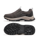 Outdoor Hiking Shoes Anti-Slip Loafer Fleece Sneaker Plus Velvet Warm Casual Trekking Winter MartLion GRAY 6 